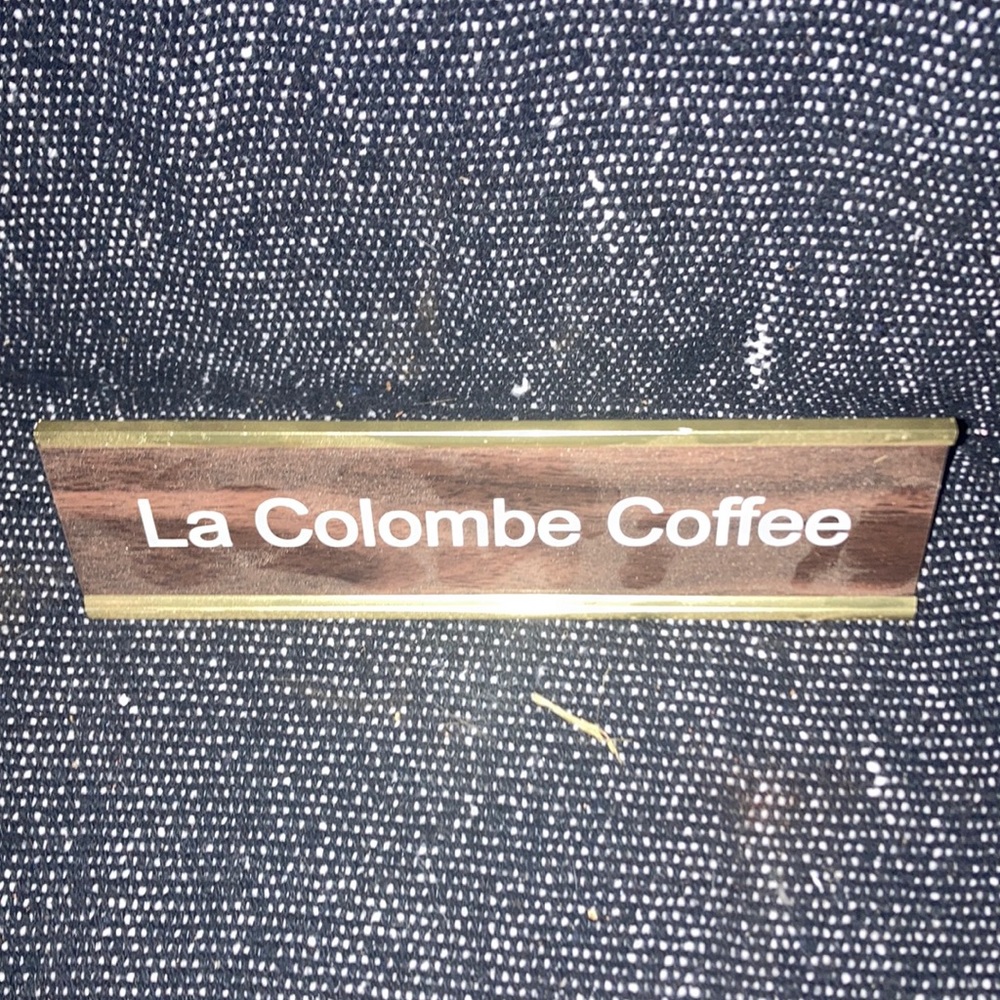 LA COLOMBE COFFEE Nameplate | VERY Rare | Philadelphia, PA Coffee Scene